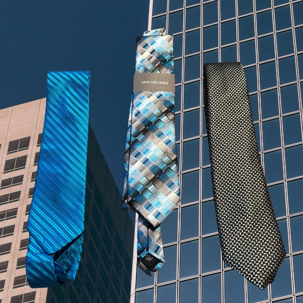 3 Pack of Never Worn Neck Ties: Nicole Miller, Van Heusen, Michael Kors
